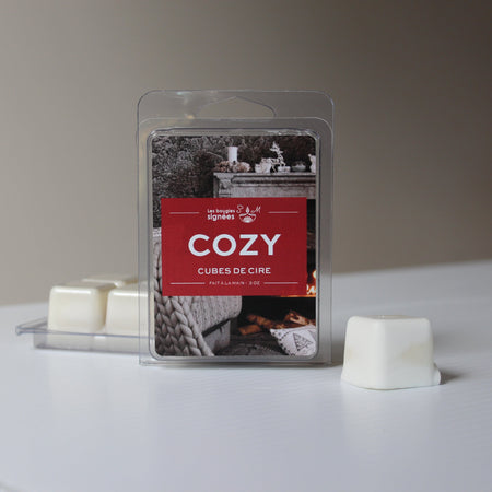 arômes

cozy

wax

wax melts

cube de cire

cire de soja

cozyness

cocooning

confort

chaud et confort

réconfortant

réconfort

douce et réconfortante

atmosphère chaleureuse

ambiance chalet

chalet

apaisante

apaisant

bois de santal

parfum délicat

parfum naturel

parfum envoûtant

parfum séduisant

