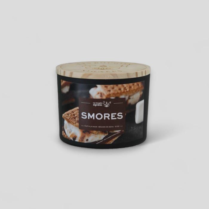 vanille  treewicks  sucrée  soja  smores  richesse  riche  puissant  parfum envoûtant  odeur  note sucré  guimauves  fraicheur  fragrance  chocolat  chandelle  candle  camping  bougie  arômes  arôme naturel  arome  ambiance envoutante  ambiance chalet  ambiance  8 oz  3 meche  12 oz, smores