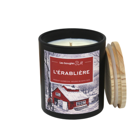 érabliere , bougie , soja , cire de soja , naturelle, bougies sm , produit québécois, sucrées   ,réconfortant , maple syrup, bougiessm , chandelle, candle ,