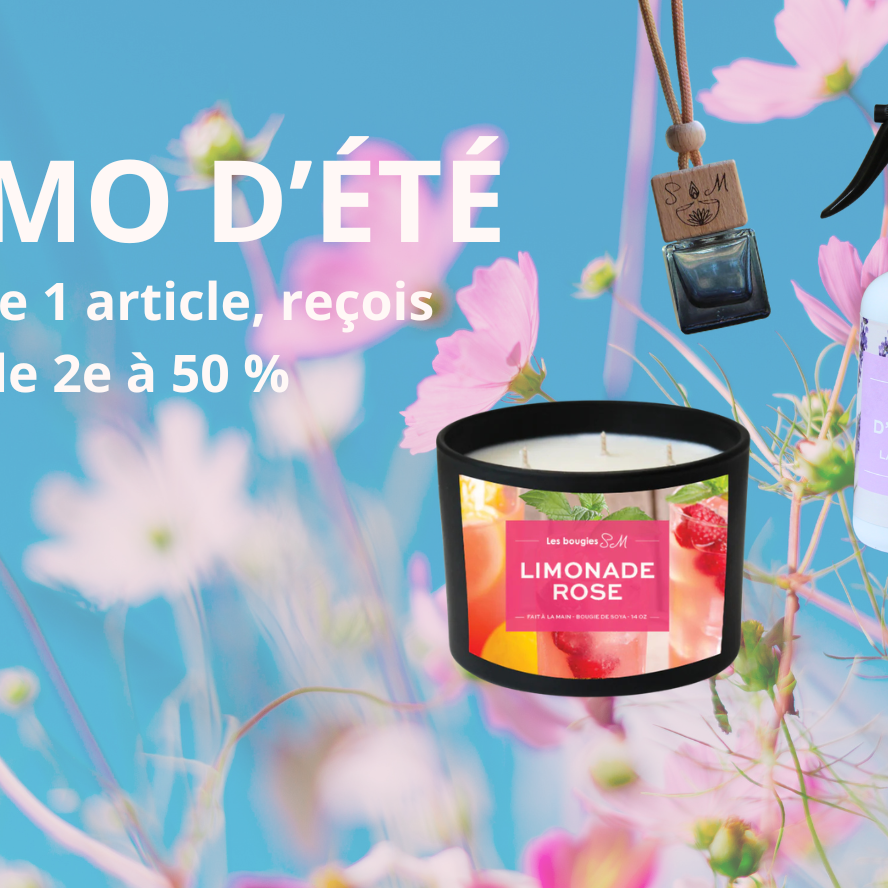 promo , vente estival , promo d'été , 50% , acheter , bougie , sent-bon voiture , brume ambiante , 